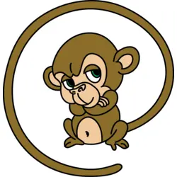 Apestaartje Monkey Logo Vector SVG and Transparent PNG logo