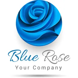 Blue rose Logo Vector SVG and Transparent PNG logo