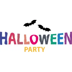Colorful Halloween Party Logo PNG Vector logo