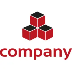 Cubes in Red and Black Logo PNG Vector logo
