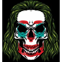 Evil Joker Clown Skull Logo PNG Vector logo