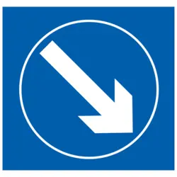 KEEP RIGHT ROAD SIGN Logo PNG Vector logo