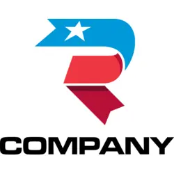 Letter R Ribbon Logo PNG Vector logo