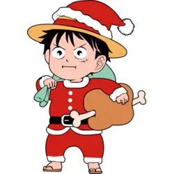 Luffy Christmas Logo PNG Vector logo
