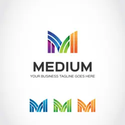 Medium M Letter Logo PNG Vector logo