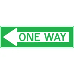 ONE WAY GREEN ROAD SIGN Logo PNG Vector logo