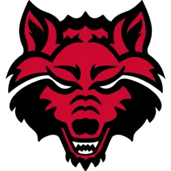 STATE Arkansas State University Red Wolf mascot Logo Vector SVG and Transparent PNG logo