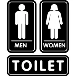toilet sign Logo Vector SVG and Transparent PNG logo