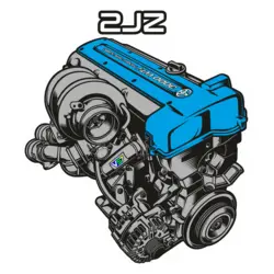 TOYOTA MOTOR 2JZ TURBO Logo PNG Vector logo