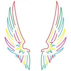 angel wing neon Logo PNG Vector logo