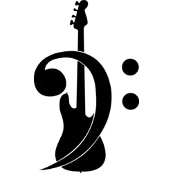 Bass Clef Tatoo Logo PNG Vector logo