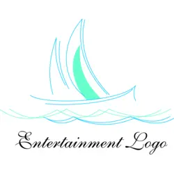 Beach Sea Boat Entertainment Logo PNG Vector logo