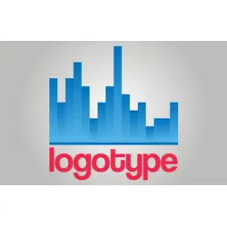 Blue Bar Chart Business Logo PNG Vector logo