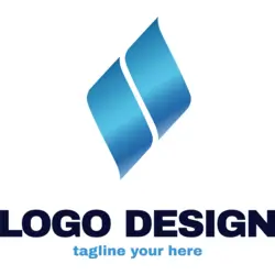 Blue Flaming Shape Company Logo PNG Vector logo