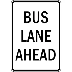 BUS LANE AHEAD SIGN Logo PNG Vector logo