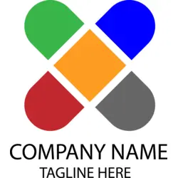 Colorful Abstract Shape Logo PNG Vector logo