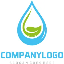 Coloured leaf with water Logo PNG Vector logo