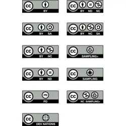Creative Commons License Buttons Logo PNG Vector logo
