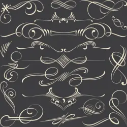 Decorative Flourishes Ornaments Logo PNG Vector logo