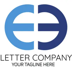 Double Letter E Company Logo PNG Vector logo