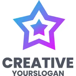 Gradient Star Company Logo PNG Vector logo