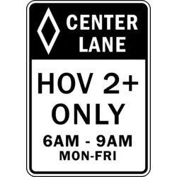 HOV CENTER LANE Logo PNG Vector logo
