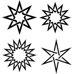 Interlocking Star Shapes Logo PNG Vector logo