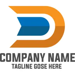 Letter D Modern Logo PNG Vector logo
