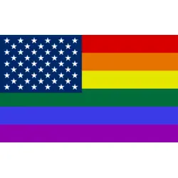 LGBT USA Flag Cropped Logo PNG Vector logo