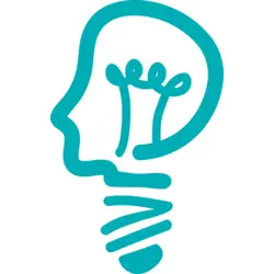 Man Head Forming a Bulb Logo PNG Vector logo