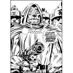 Marvel Doctor Doom Fantastic Four Jack Kirby Logo PNG Vector logo