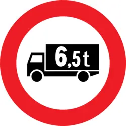 NO ENTRY FOR GOODS VEHICLES SIGN Logo PNG Vector logo
