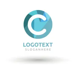 Round blue letter C Logo PNG Vector logo
