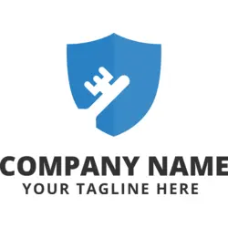 shield and a key Logo PNG Vector logo