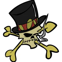 Slash skull Logo PNG Vector logo