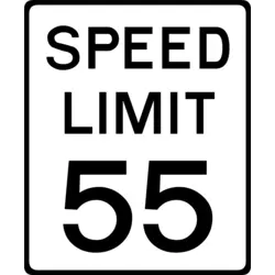 SPEED LIMIT 55 TRAFFIC SYMBOL Logo PNG Vector logo