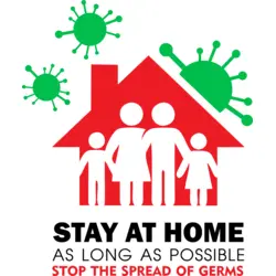 Stay at Home Stop Coronavirus Logo PNG Vector logo