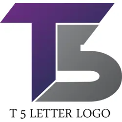 T5 Letter Logo PNG Vector logo