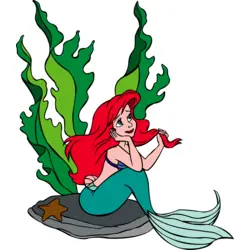 The little mermaid - Ariel Logo PNG Vector logo
