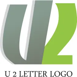 U2 Letter Logo PNG Vector logo