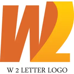 W2 Letter Logo PNG Vector logo