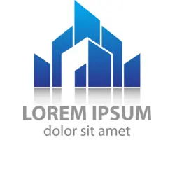 Blue style building Logo PNG Vector logo