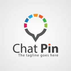 Chat pin Logo PNG Vector logo