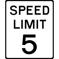 SPEED LIMIT 5 SIGN Logo PNG Vector logo